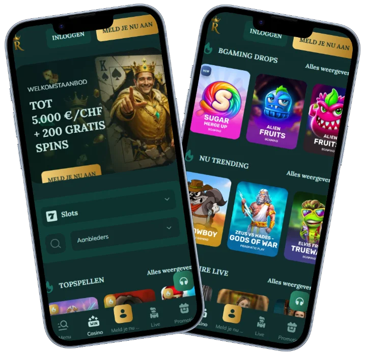 Royalen Casino mobiele versie spelaanbod Royalen Casino mobiele versie met welkomstbonus en casino spellen