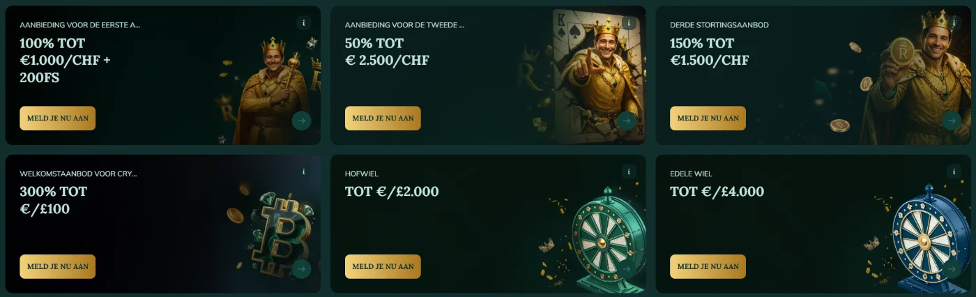 Royalen Casino bonussen en promoties overzicht Royalen Casino overzicht met welkomstbonussen, crypto promoties en prijswielen